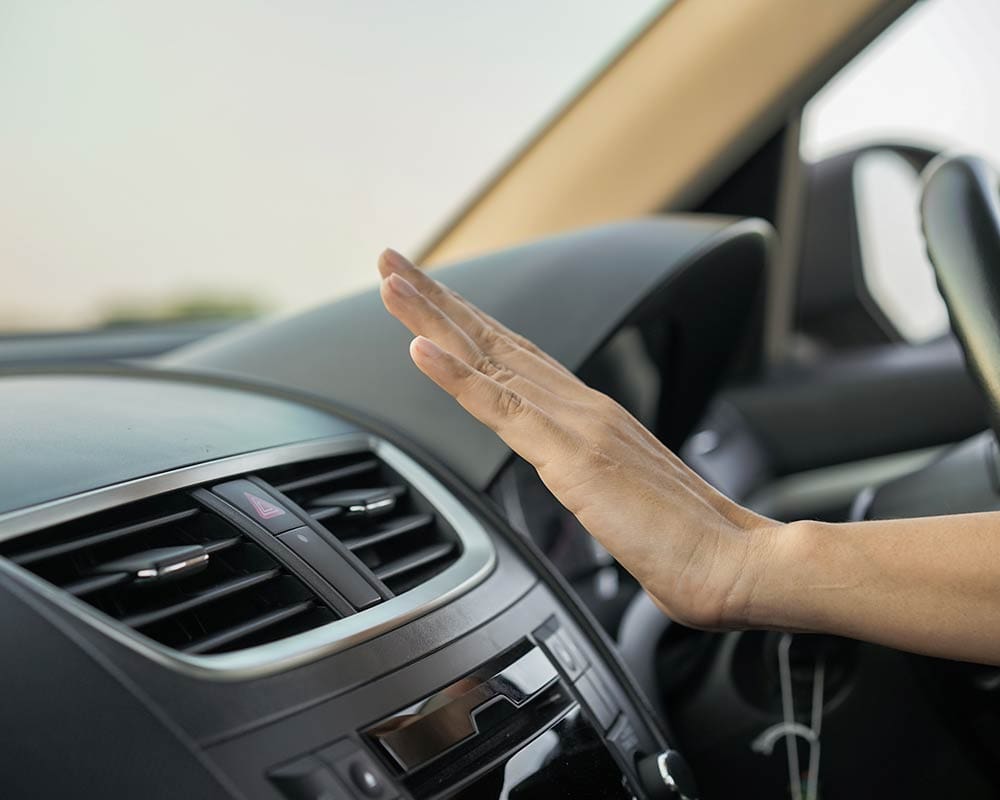 Feeling cool air coming from car A/C after Air Conditioning Service.